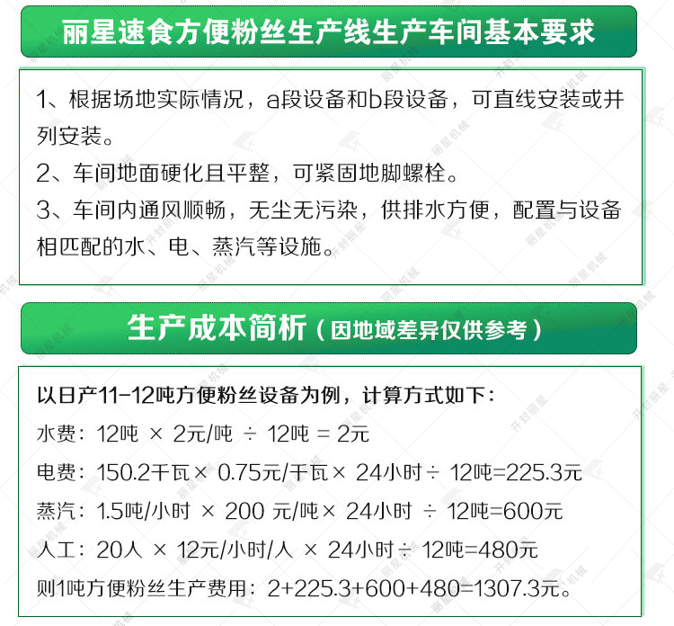 麻辣粉絲設備基建要求