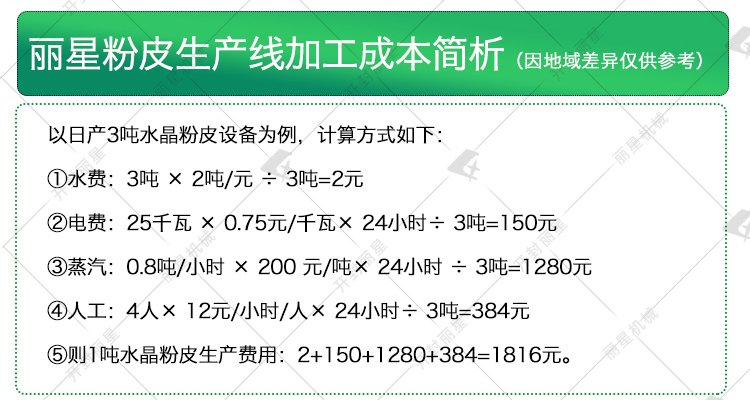 水晶粉皮生產線成本